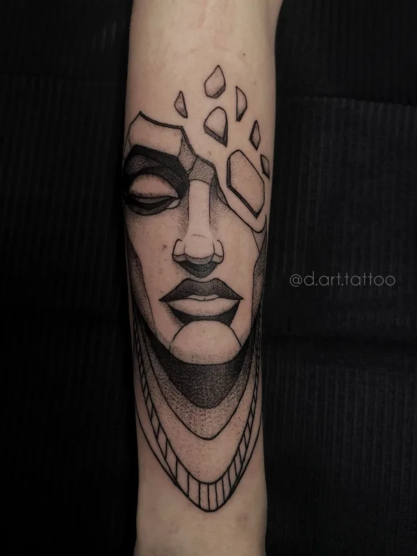 black and grey geometric tattoo on forearm #35818 | Tattoo Artist Дмитрий D.Art