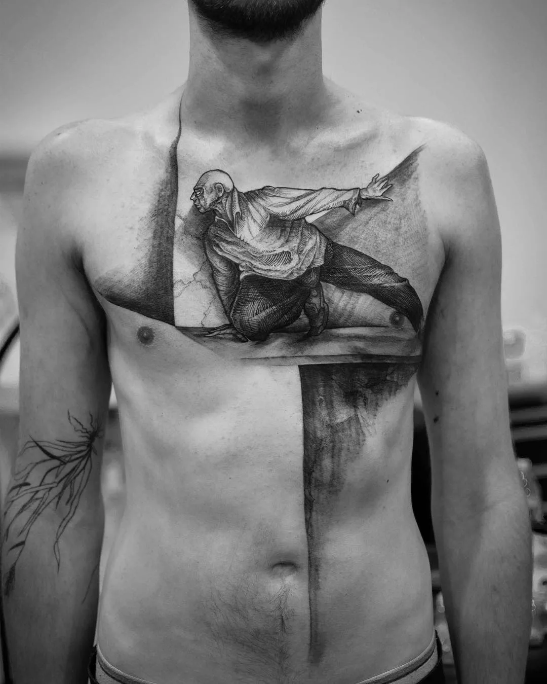 Tattoo artist Frederico Rabelo, black graphic tattoo | Brazil