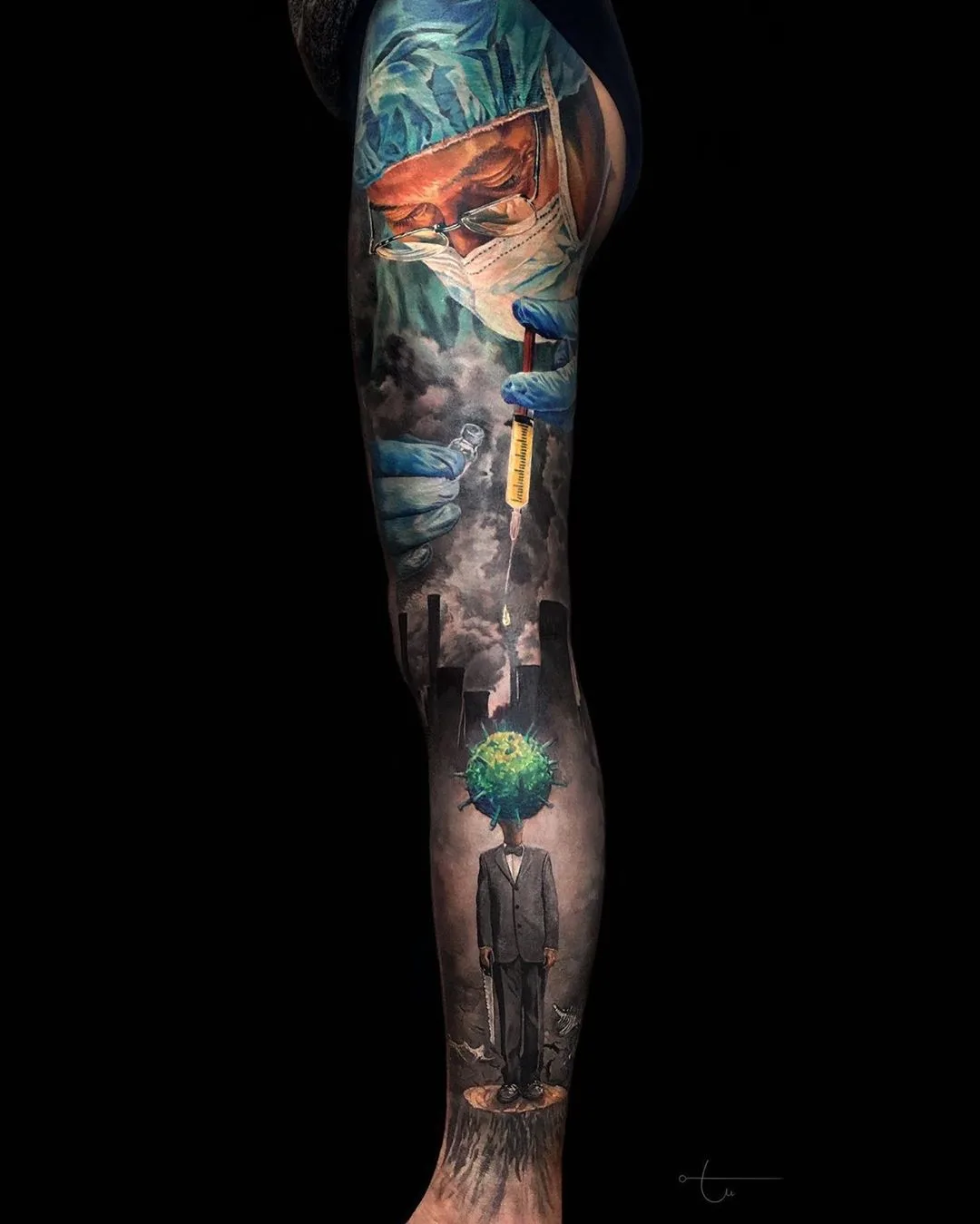 Large scale color realism tattoo - Tattoo artist Tu Den | Hanoi, Vietnam