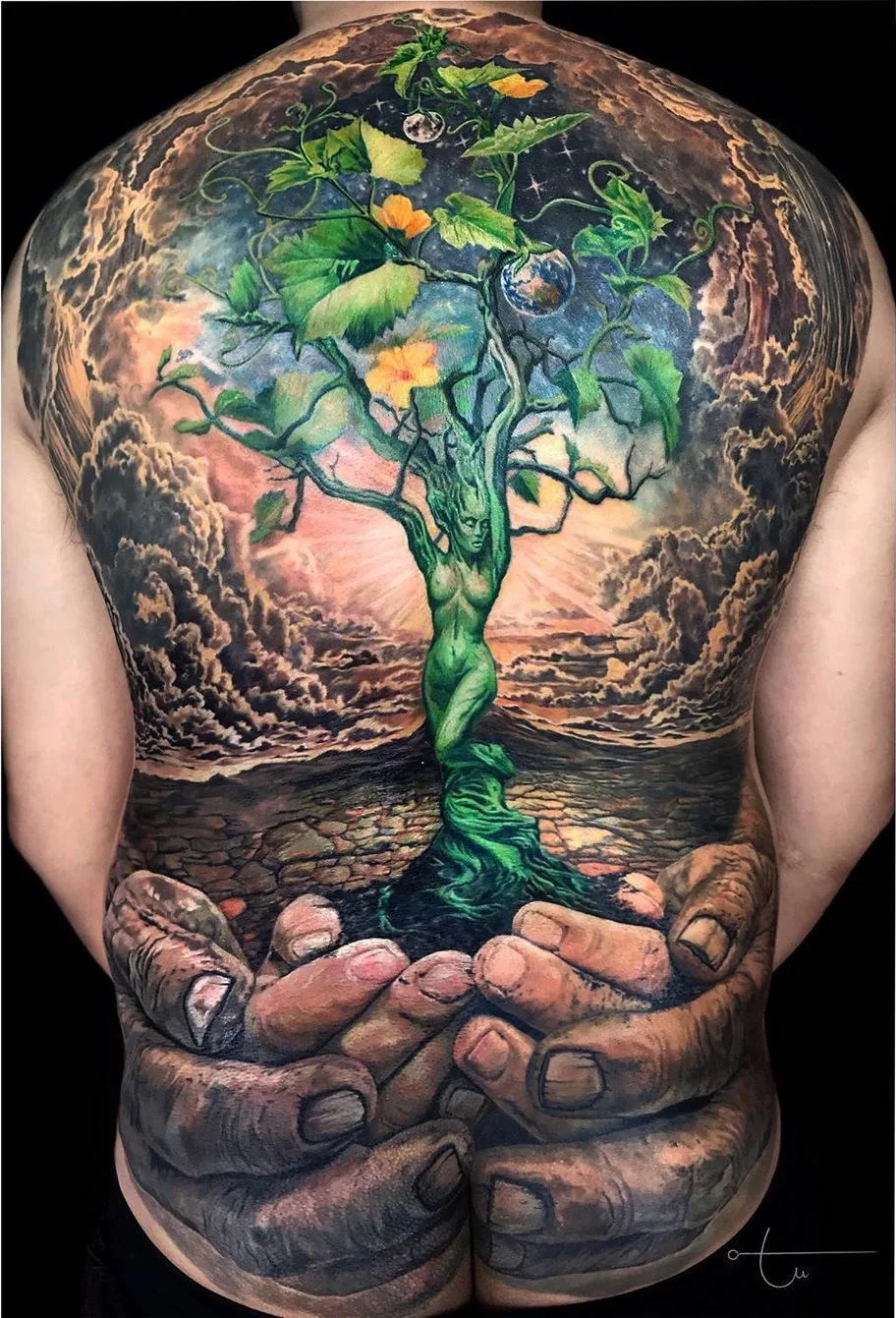 Large scale color realism tattoo - Tattoo artist Tu Den | Hanoi, Vietnam