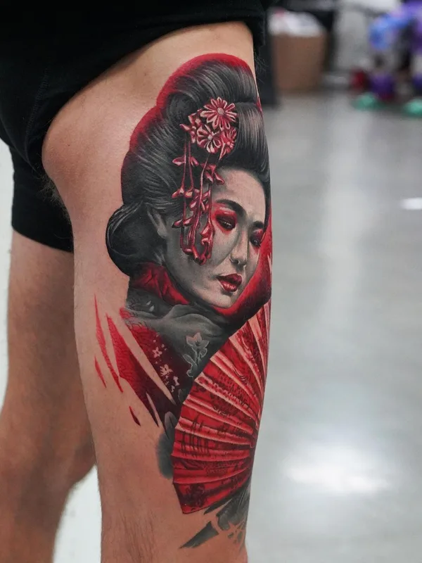 color realism Tatuagem em thigh #39646 | Tatuador Egor Kubrak