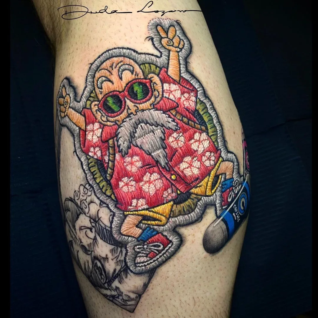 Artista de tatuagem Duda Lozano, estilo de tatuagem colorida nova escola | Brasil