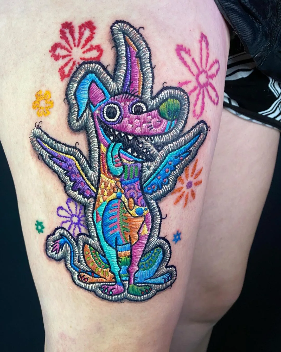 Artista de tatuagem Duda Lozano, estilo de tatuagem colorida nova escola | Brasil