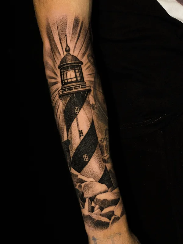 black and grey black and grey tattoo on forearm #54139 | Tattoo Artist Олег Романов