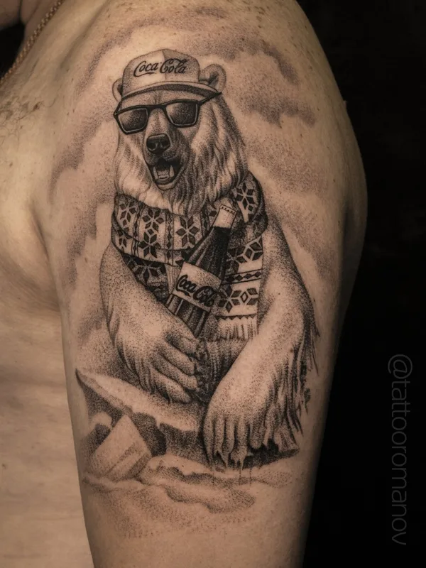 black and grey black and grey tattoo on shoulder #54140 | Tattoo Artist Олег Романов