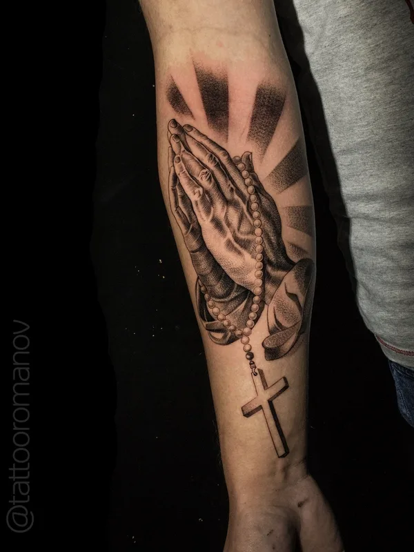 black and grey realism tattoo on forearm #54137 | Tattoo Artist Олег Романов