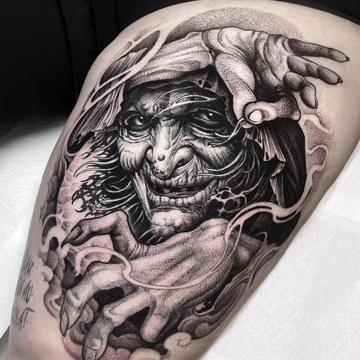 Мрачные и прекрасные татуировки Andre Fantini