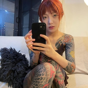 🔥 Горячие фото, портфолио модели  #54196 Тату модель Lele Youli