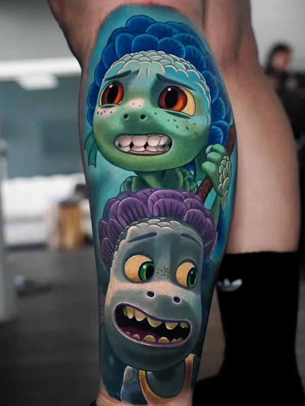 color anime tatuaje en calf #54256 | Tatuador Eigleer Nunes