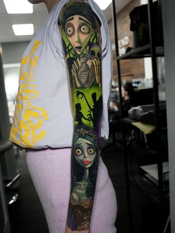 color illustrative tatuaje en full sleeve #54260 | Tatuador Eigleer Nunes