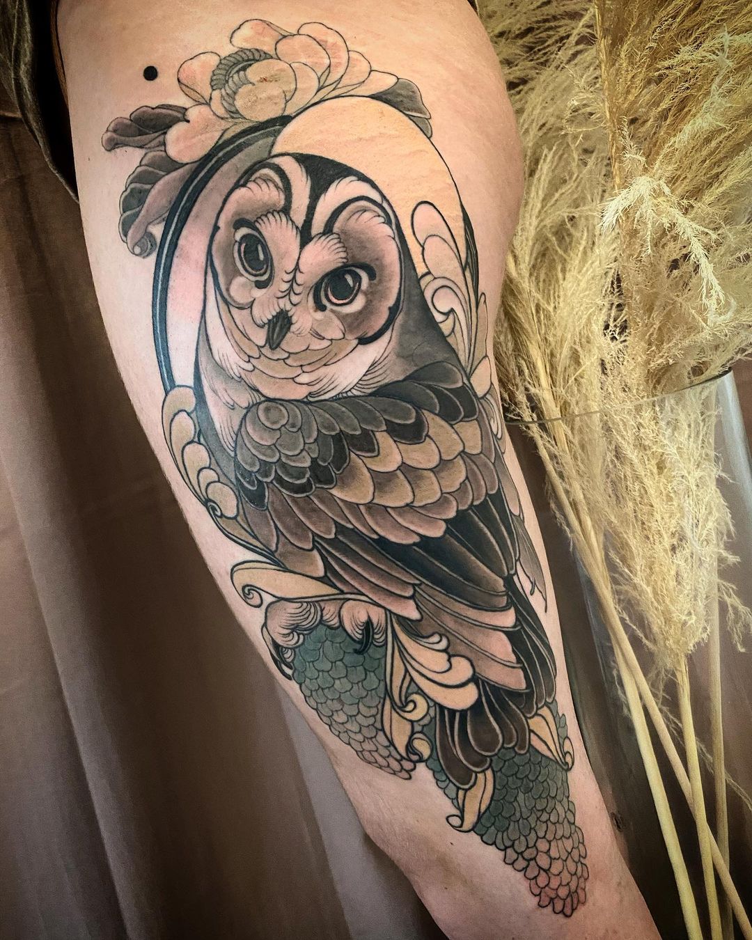 Dark Neo Traditional Owl  allegoryink afterinked saniderm tatsoul  bishoprotary   tattoos tattoo tattooartist tattooshop  Instagram