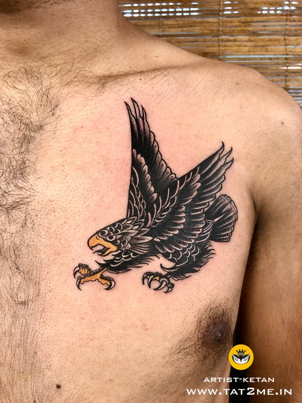 male black traditional Tatuagem em chest #54342 | Tatuador ketan vaidya
