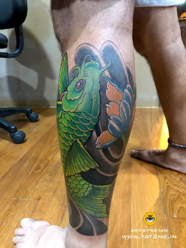 color japanese Tatuagem em calf #54333 | Tatuador ketan vaidya