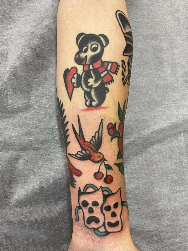 color traditional 纹身 在 forearm #54534 | 纹身师 Tai Haiwei