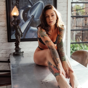 🔥 Горячие фото, портфолио модели  #54575 Тату модель Emily Rackham