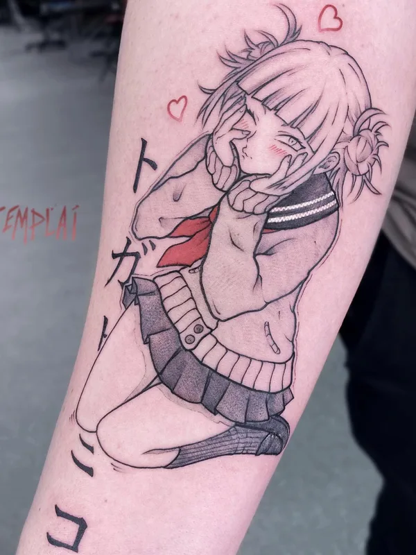 black and grey anime татуировка на forearm #54670 | Тату мастер Дима Semplai