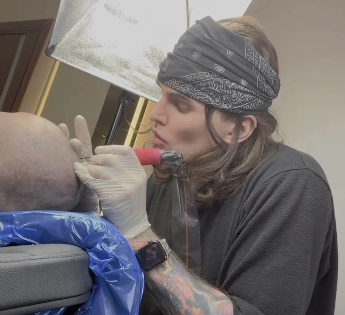 Hair tattoo in Moscow by Andrey Afanasiev