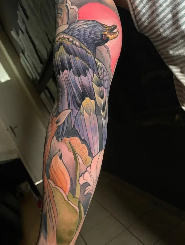 color japanese tatuaje en full sleeve #67594 | Tatuador Szabolcs Oravecz