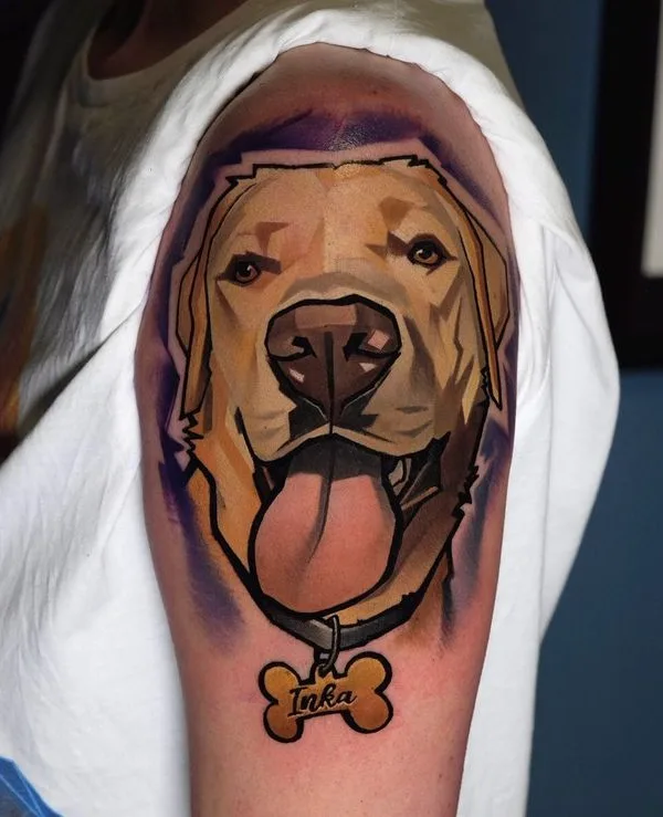 color illustrative tatouage sur upper arm #67608 | Artiste tatoueur csiga