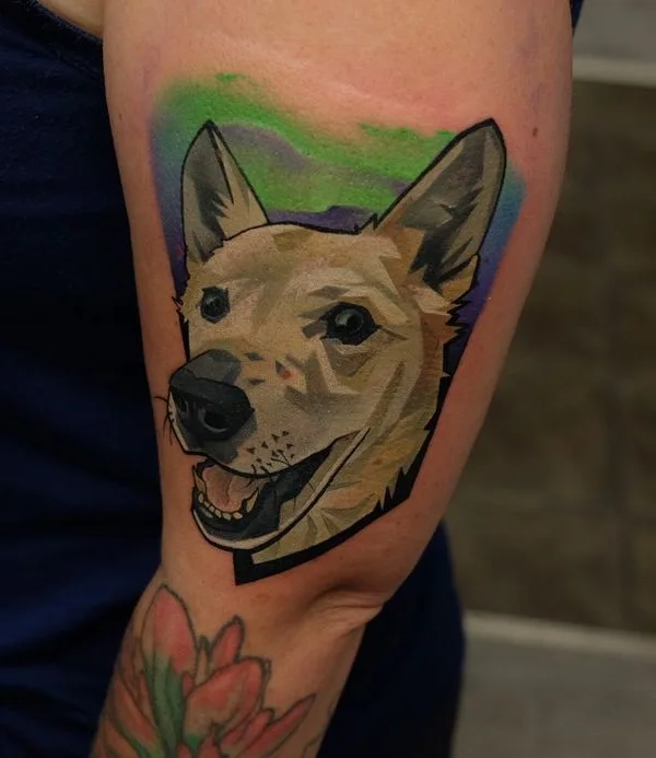 color geometric tatouage sur forearm #67604 | Artiste tatoueur csiga