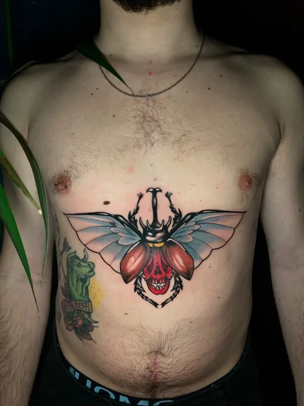 male color neo traditional tatuaje en chest #67794 | Tatuador Carne 