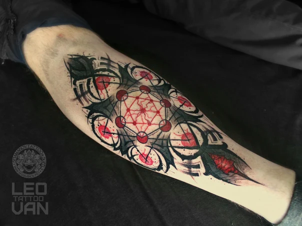Абстрактная Geometric, Sacred geometry tattoo на Предплечье