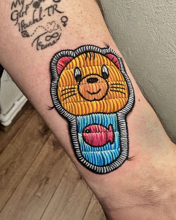 Illustrative Animal, Fish tattoo on Forearm