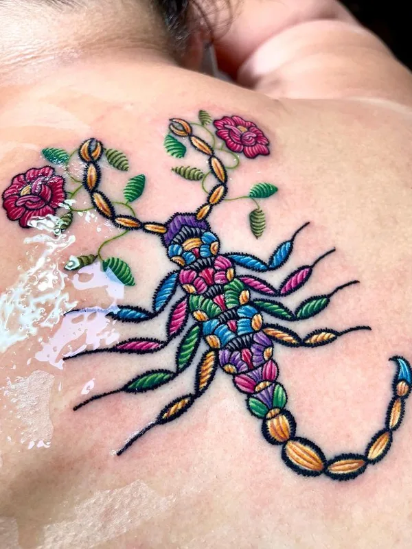 color illustrative татуировка на shoulder blade #68429 | Тату мастер Alicia Casale