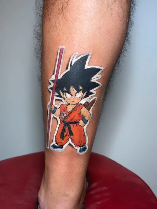 color anime Tatuaggio su calf #68447 | Tatuatore sirbatattoo