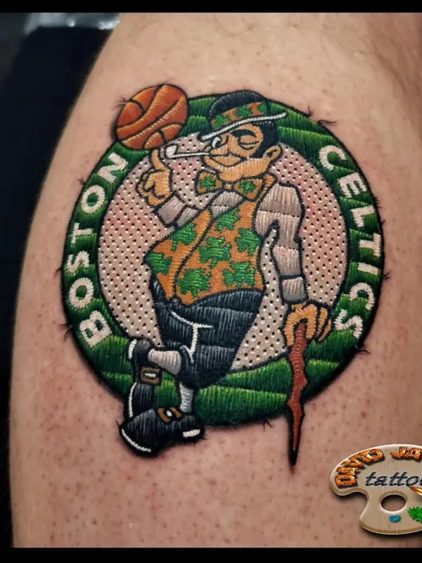 color illustrative tattoo on calf #68564 | Tattoo Artist David Jay Kai