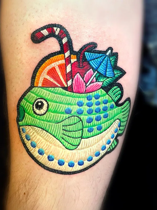 color illustrative tattoo on forearm #68580 | Tattoo Artist Gyeong