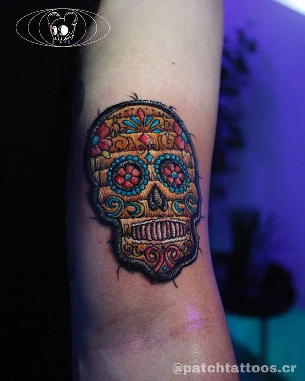 Traditional Skull tattoo on Forearm