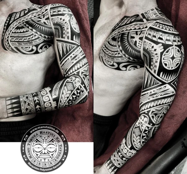Tribal Geometric, Tribal tattoo on Full Sleeve