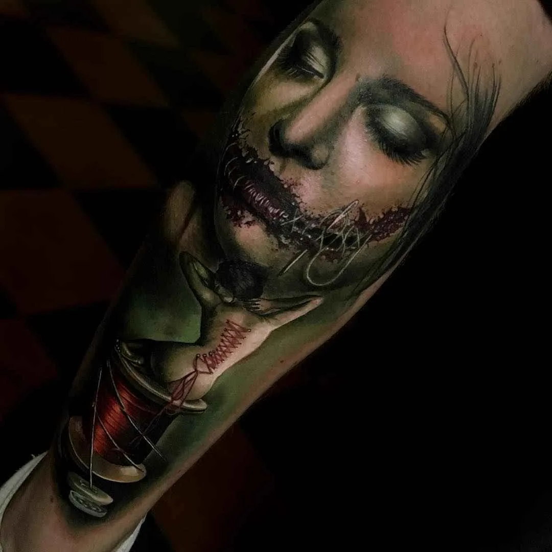 Тату-мастер Sam Barber атмосферные реализм татуировки цветные, черно-белые | Tattoo artist Sam Barber realism tattoo dark , color, black and gray