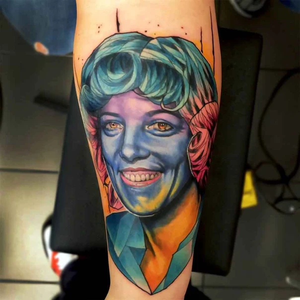 Портретная Portrait tattoo на Предплечье