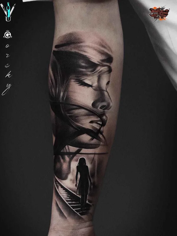 black and grey realism tattoo auf forearm #1123 | Tätowierer Damian Gorski