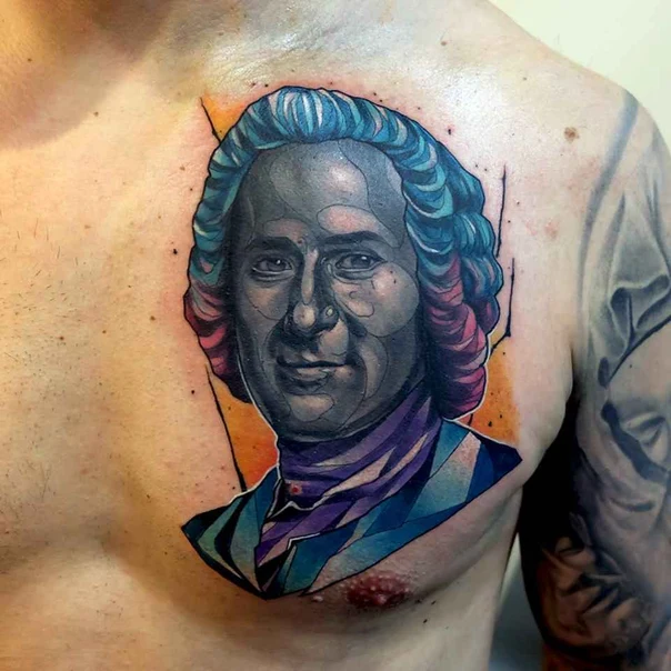 Portrait Portrait tattoo on Chest