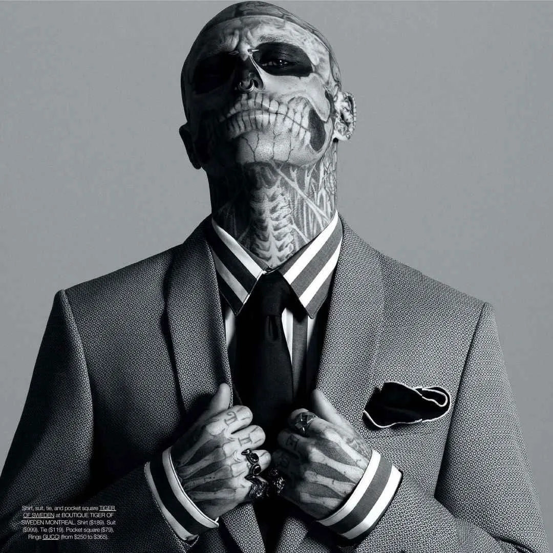 Modello tatuato Rick &laquo;Zombie boy&raquo; Genest, fotografia alternativa | Canada