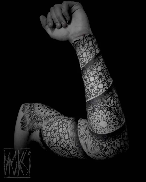 Geometric Geometric, Mandala tattoo on Full Sleeve