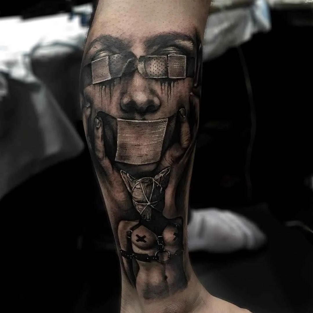 Тату-мастер Sam Barber атмосферные реализм татуировки цветные, черно-белые | Tattoo artist Sam Barber realism tattoo dark , color, black and gray