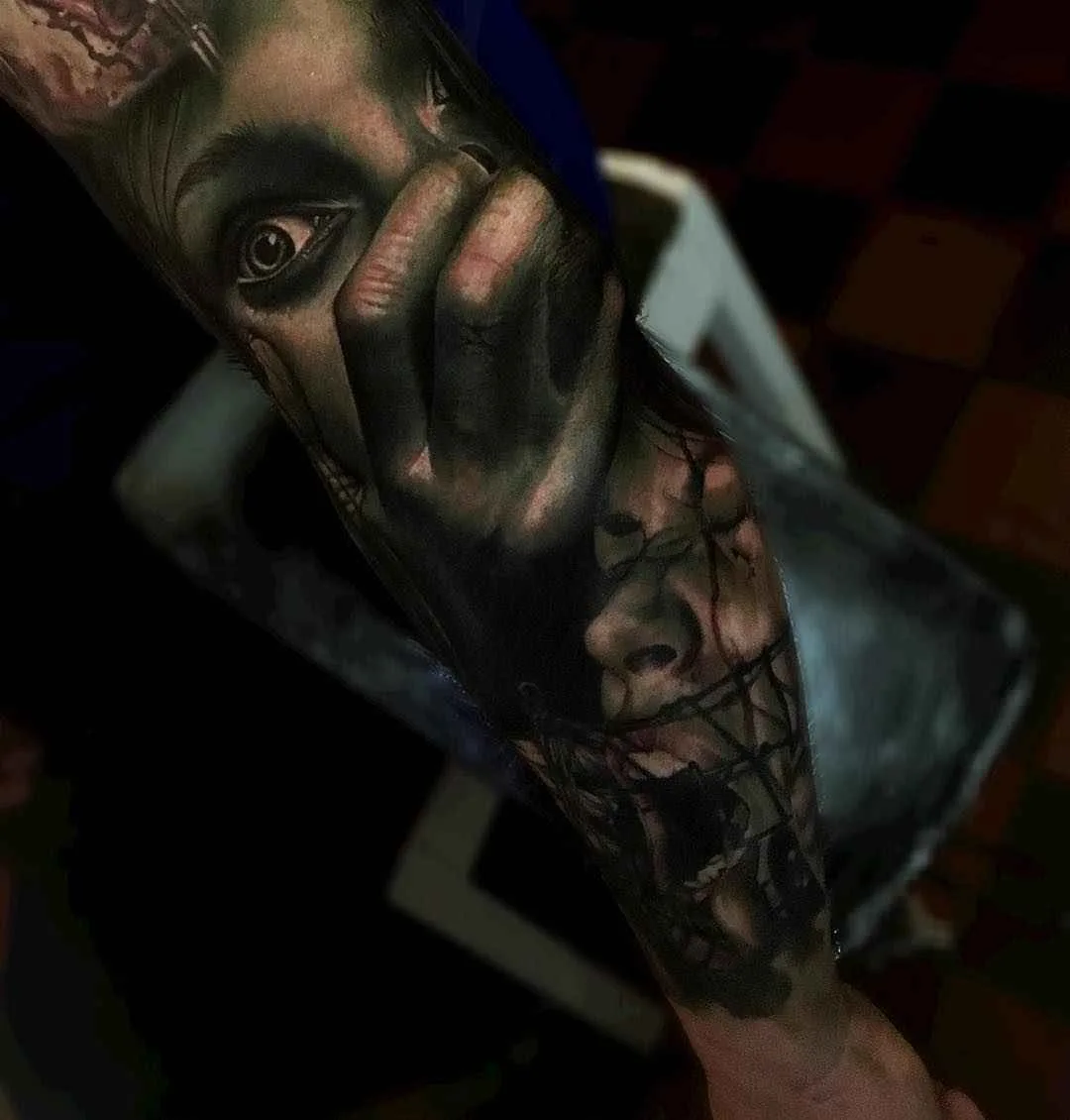Тату-мастер Sam Barber атмосферные реализм татуировки цветные, черно-белые | Tattoo artist Sam Barber realism tattoo dark , color, black and gray