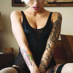 🔥 Горячие фото, портфолио модели  #359 Тату модель Shonda Mackey-Cavalera