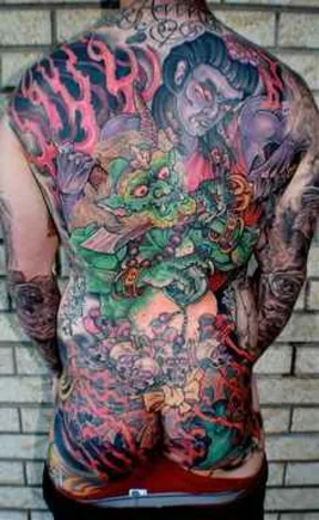 color japanese 纹身 在 full back #699 | 纹身师 Matty D Mooney
