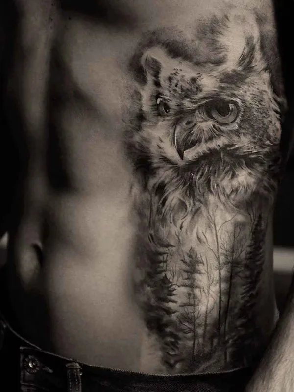 male black and grey realism татуировка на chest #519 | Тату мастер Евгений Борщ