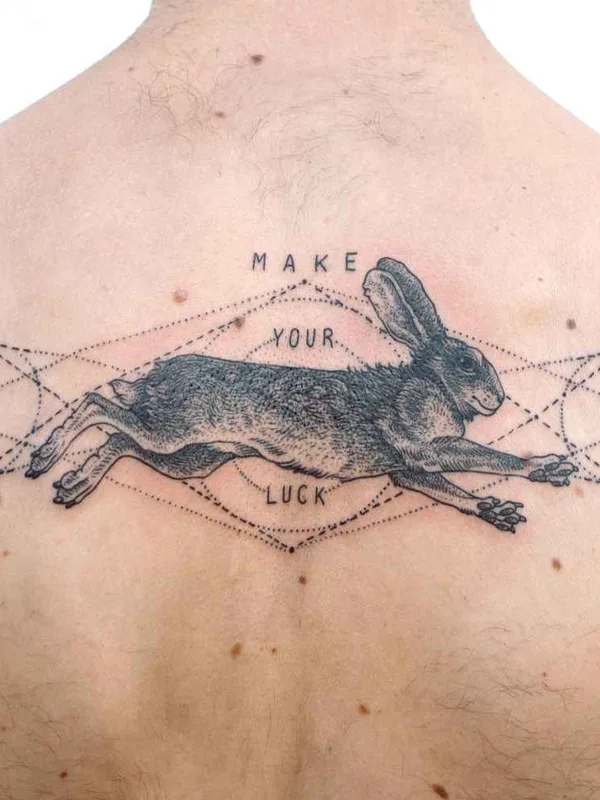 black and grey linework tattoo on upper back #461 | Tattoo Artist Pony Reinhardt