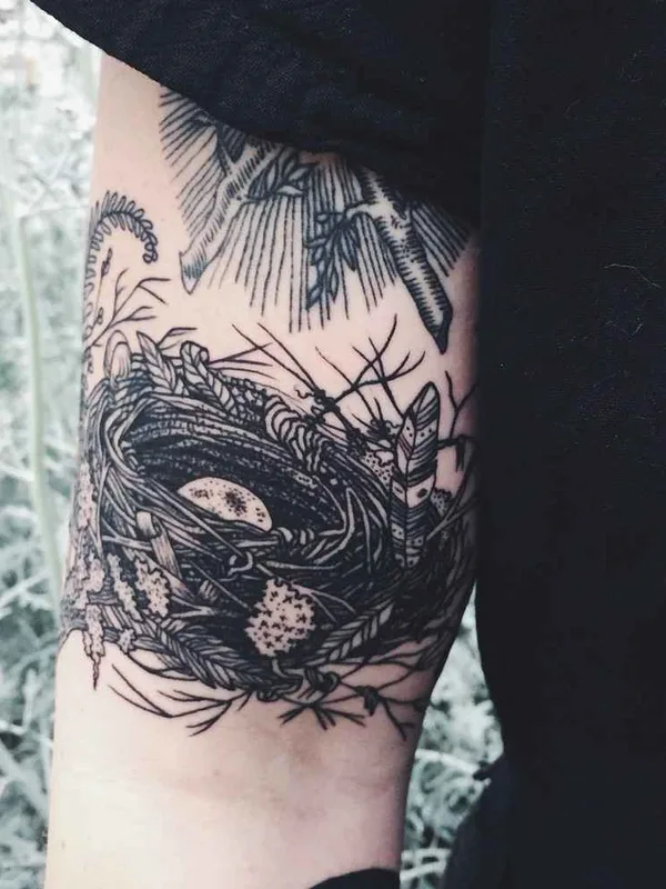 black linework tattoo on forearm #464 | Tattoo Artist Pony Reinhardt