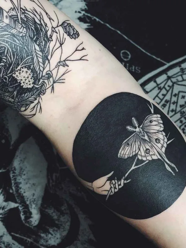 black blackwork tattoo on forearm #465 | Tattoo Artist Pony Reinhardt