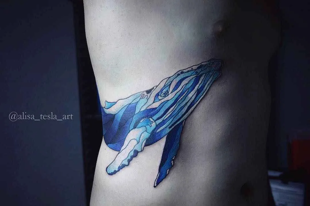 тату мастер Alisa Tesla цветные татуировки акварель графика Санкт-Петербург | Tattoo artist Alisa Tesla color tattoo watercolor graphic