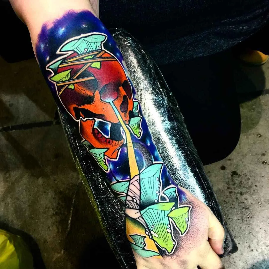 тату мастер Andrew Little Andy Marsh цветные яркие авторские татуировки ньюскул | tattoo artist Andrew Little Andy Marsh colour design new school tattoo