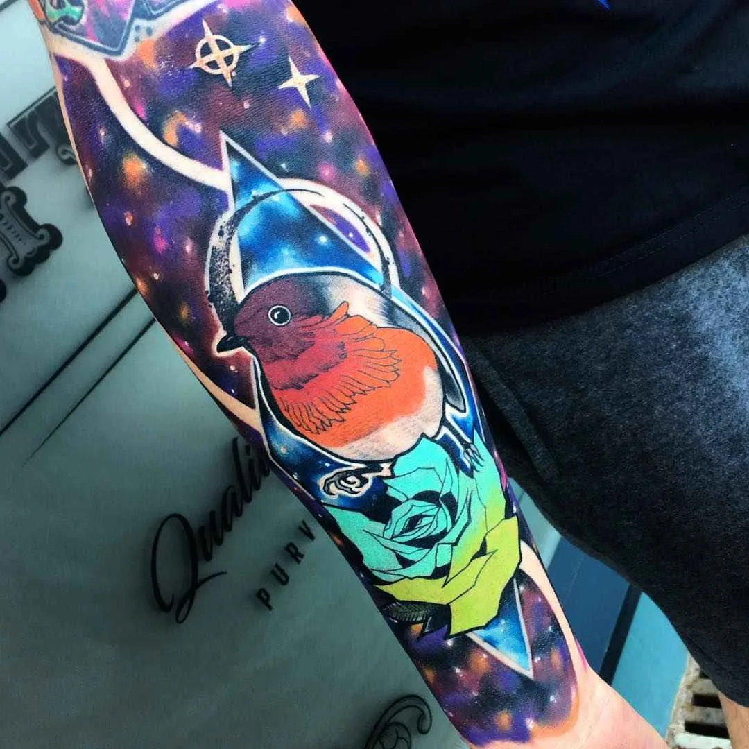 тату мастер Andrew Little Andy Marsh цветные яркие авторские татуировки ньюскул | tattoo artist Andrew Little Andy Marsh colour design new school tattoo